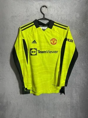 Manchester United Goalkeeper Football Shirt 2021 - 2022 Jersey Adidas Young SZ M • $25.49