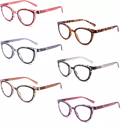 6 Pack Reading Glasses Blue Light Blocking Fashion Ladies Readers With • $40.67