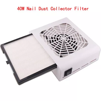 40W Nail Dust Collector Filter Manicure Screen Plate Suction Nail Vacuum Cl-qe • $10.64