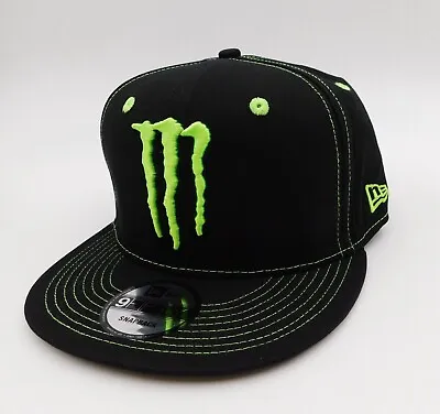 Monster Energy New Era Hat Black & Green Snap Back Skateboarder / Super Cross • $32