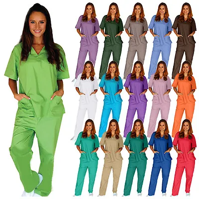 Medical Nursing Scrub Set NATURAL UNIFORMS Men Women Unisex Top Pants Hospital • $21.70