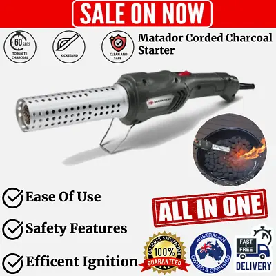 Electric Charcoal Coal Fire Starter Firepit Cooking BBQ Lighter 2000W 600ºC • $59.95