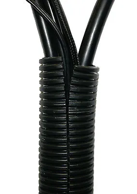 Black Spiral Conduit Split Tube / Cable Tidy / Wire Loom / Harness / Trunking • £2.10