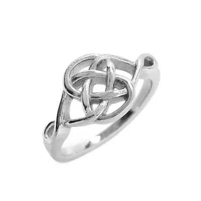 Unique Stainless Steel Celtic Knot Ring Irish Jewelry Love Promise (Size 5 - 10) • $14.99