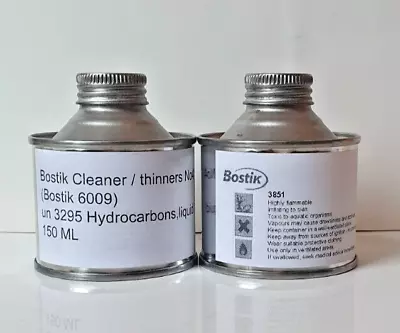 Bostik 3851 Latex Rubber Adhesive & Bostik No 4 Thinners 150ml Tins • £30