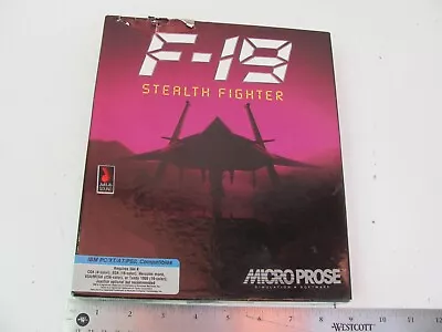 Micro Prose Simulation F-19 Stealth Fighter IBM PC AT XT 1988 5.25  • $13.06