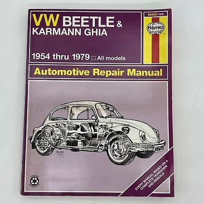 VW Beetle & Karmann Ghia 1954-1979 Haynes Automotive Repair Manual Clean Pages • $20