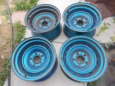 73-87 CHEVY GMC TRUCK STEEL RALLEY WHEELS 5 LUG 15x8 JJ OEM WITH BEAUTY RINGS • $499