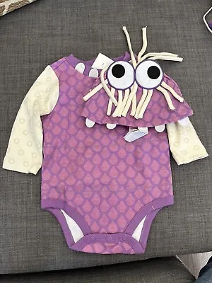 Disney Store Monster’s Inc BOO Bodysuit Costume Baby Hat 0-3 Months  • $26.77