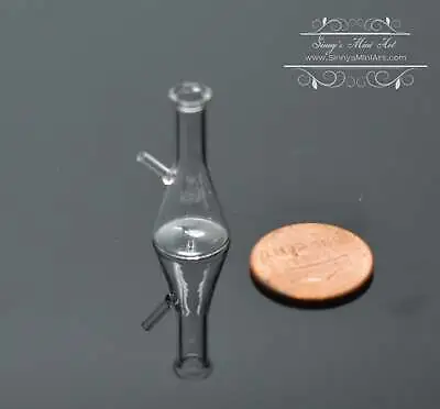 1:12 Dollhouse Miniature Glass Water Pipe Bong HMN DZ-2 • $11.84