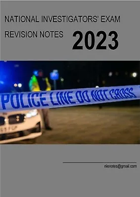 £11.99 • Buy Police National Investigators Exam NIE Revision Crammer Notes Pass 2023