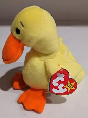 MINT Beanie Baby  Quackers  1994 With Errors PVC Pellets 5th Gen Tag • $499