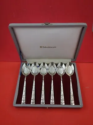 Bamboo By Various Makers Sterling Silver Ice Cream Spoon Set Of 6 .950 Silver 6  • $233.10