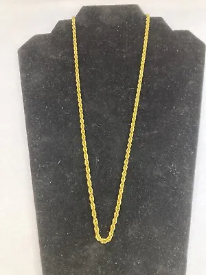 Vintage Twisted Rope Chain Layering Necklace - Gold Tone - 62cm • £9.99