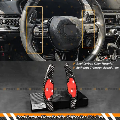 For 2022-2024 Honda Civic Carbon Fiber Steering Wheel Paddle Shifter Extension • $66.99
