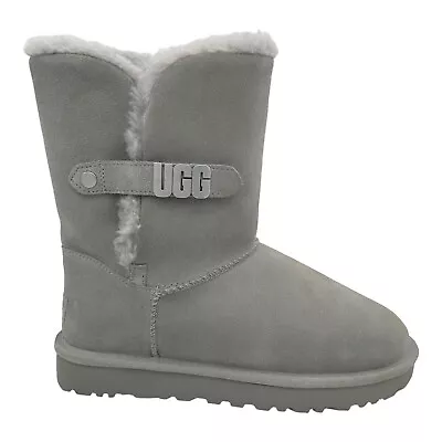 Ugg Bailey Ugg Metal Graphic Seal Suede Sheepskin Women's Boots Us Size 7 • $134.99