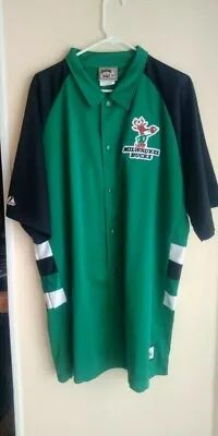 Vintage Milwaukee Bucks Warm Up Jacket NBA Basketball Hardwood Classics Size XL • $119.88