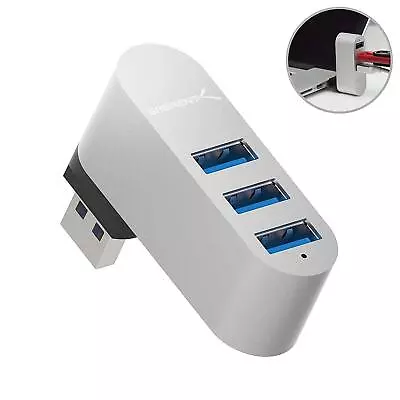 Sabrent 3-Port Aluminum Mini USB 3.0 Hub [90°/180° Degree Rotatable] (HB-R3MC) • $12.99
