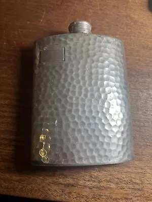 Antique Vintage SHEFFIELD ENGLISH PEWTER 6oz FLASK Made In England • $65