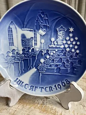 Royal Copenhagen B&G Blue Plate Jule After 1968  Christmas In Church  7  • $5