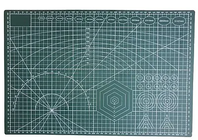 A1 A2 A3 A4 A5 Cutting Mat Non Slip Self Healing Printed Grid Lines • £11.99