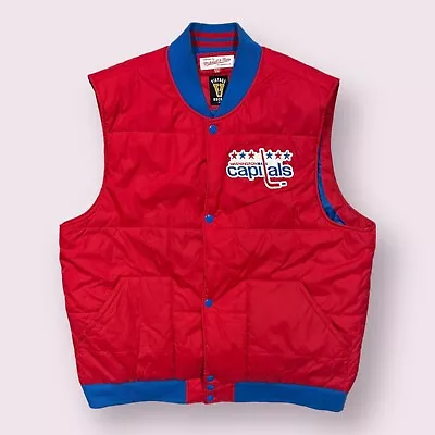 Mitchell And Ness Washington Capitals NHL Hockey Puffer Vest Size 2XL • $47.50