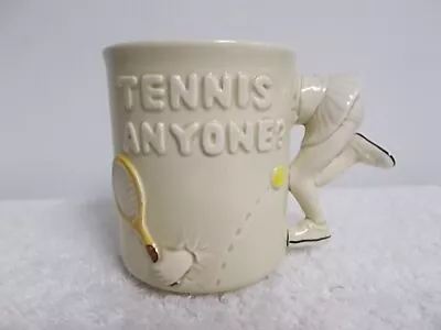 Vintage MR Tennis Anyone Crash Ceramic Coffee Tea Cup Mug Funny • $7.99