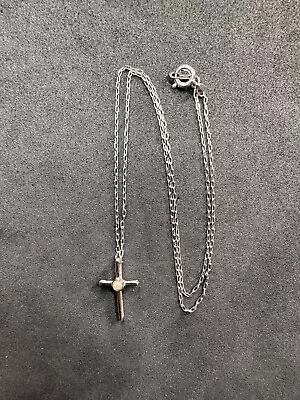 1.6g Vintage Avon Sterling Silver 925 Cross Necklace 16” Jewelry Lot B • $5