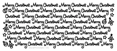 £1.20 • Buy MC4 Pretty Curly Merry Christmas Peel Off Stickers Trees Bauble Star Card Making