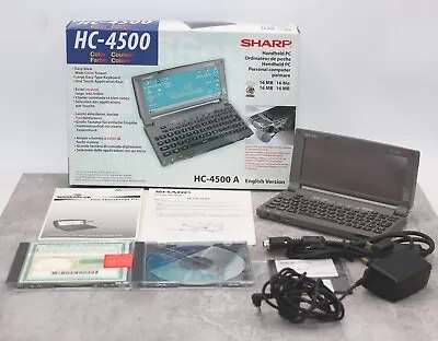 Sharp HC-4500 Vintage Handheld PC Computer Laptop Rare Boxed Personal Planner  • £200