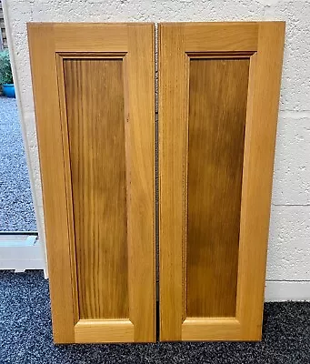 KITCHEN DOORS - 2 X OAK FRAME DOORS 250 X720mm Suitable To Paint   STOCK# SK247 • £55