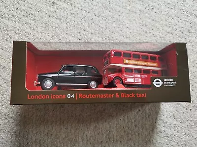 £8.99 • Buy London Double Decker Bus And Taxi Pull Back And Go Action Toy