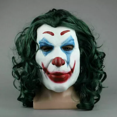 2019 Joker Mask Cosplay Movie Horror Scary Smile Evil Clown Halloween Mask Latex • $22