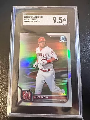 2022 Bowman Chrome Refractor Mike Trout/499- Angels - SGC GRADED 9.5 • $7.50