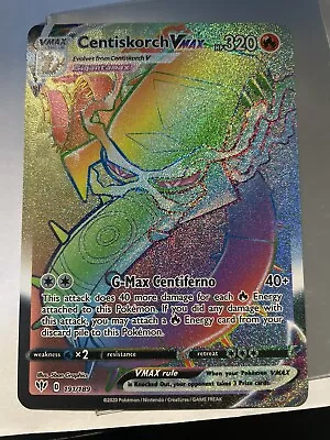 Centiskorch VMAX 191/189 Pokemon Darkness Ablaze Rainbow Secret Rare TCG FRE$H • $4.85