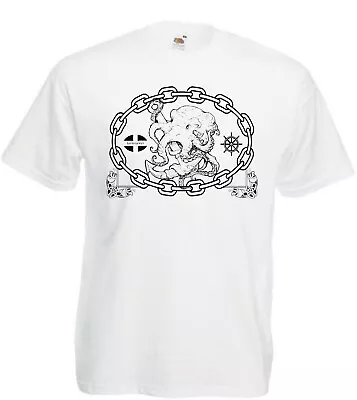 NAUTICAL SAILING. OCTOPUS T- SHIRT CORNISH- KERNOW.WINTER SALE. Mens T SHIRT. • £2.99