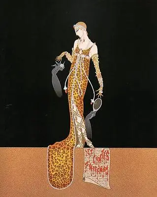 Original Vintage Erte Art Deco Print  Giulietta  Fashion Book Plate • £8.99