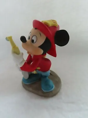 Mickey Fireman Chief Walt Disney Productions Ceramic Figure - MINT • $29.99