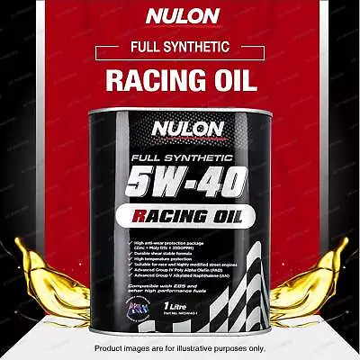 Nulon Racing Engine Oil 5W-40 1L For Toyota 1JZ 1UZFE 2GR 2JZ 3S-GTE 4AGE 7AFE • $56.99