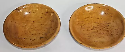 2 Vintage Parrish USA Birdseye Maple Wooden Salad Bowls • $24.99