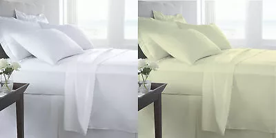 400 Thread Count Sateen Egyptian Cotton Fitted Sheet Or Flat Sheet Or Duvet Set • £25.99