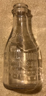 $24.99 • Buy Vintage Danville Dairy Products Co. Danville, VA One Quart Milk Bottle
