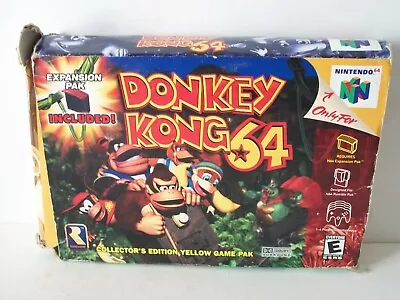 Donkey Kong 64 Damaged Box Only NO GAME Nintendo 64 N64 Original Empty No Manual • $43.74