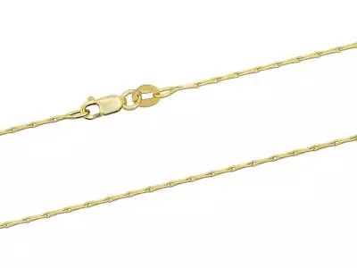 18ct Yellow Gold 1.2mm Barleycorn Chain 18 /45cm Hallmarked • £236.10