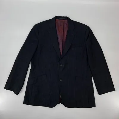 Ted Baker Blazer Men 46 R Black Buttons Jacket Coat Casual Wool * • $2.49