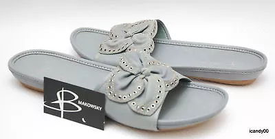 Nib B Makowsky Julie Flower Wedge Sandal Flat ~jeans 11 • $49.99