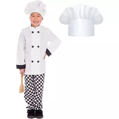 Kids Chef Costume S - XL Boys Girls Cook Kitchen Uniform Fancy Dress Book Week • £16.99