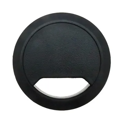 5 Black Desk Cable Tidies 65mm Grommets Hole Inserts Cable Outlet Organisers • £11.83