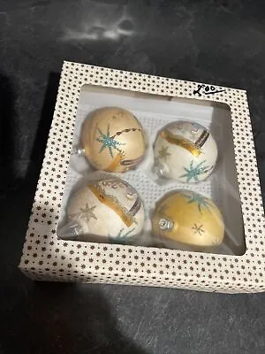 Vintage Christmas Bulbs. Set Of 4. Made In Poland. Original Box • $15