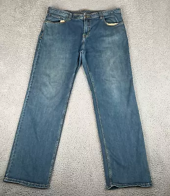 Prana Jeans Mens 40X32 Manchester Slim Fit Straight Leg Blue Stretch Denim • $39.99